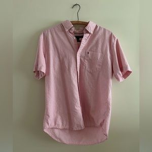 Tommy Hilfiger short sleeve pink button down